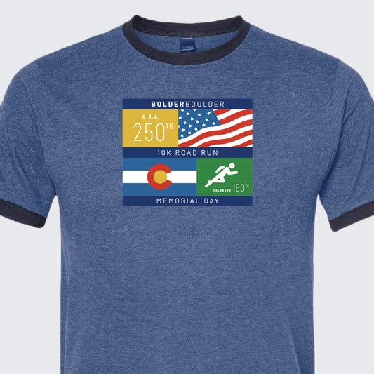BOLDERBoulder 10K - Commemorative Ringer Shirt - Unisex