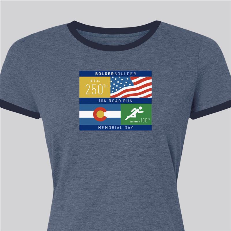 BOLDERBoulder 10K - Commemorative Ringer Shirt - Women's